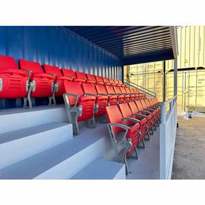 Tribune mobile en acier, conteneur d'expédition extérieur, tribune de football portable, tribune pour spectateurs avec roulettes - Product Image 6
