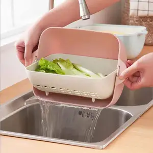Двухслойная пластиковая корзина для мытья овощей и фруктов