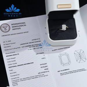 IGI 인증 1CT ~ 3CT CVD HPHT 랩 다이아몬드 14k 18k 솔리드 골드 약혼 반지 빛나는 후작 랩 성장 다이아몬드 링 - Product Image 3