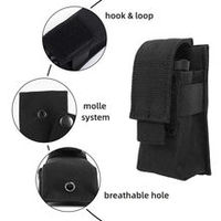 Accessoires de chasse, étui tactique pour lampe torche, sac à chargeur simple, étui pour lampe torche Molle avec étui pour couteau