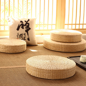 Thickened woven seat <b>cushion</b>, meditation <b>cushion</b>, home use, sitting <b>stool</b>, prayer mat, round Japanese tatami mat, new round - Product Image 2