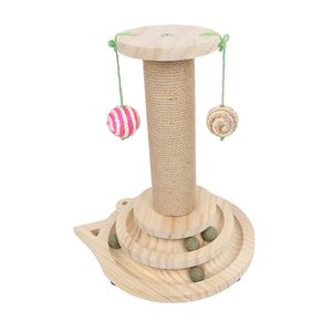 Grosir Pabrik Mainan Menara Kucing Kayu Lucu Tiang Penggaruk Kucing - Product Image 2