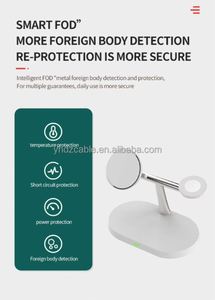 Chargeur sans fil 3 en 1 15W à charge rapide, support pliable pour smartphones, montres connectées et écouteurs - Product Image 4