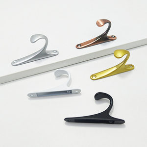 Poignée double usage en alliage d'aluminium avec crochet et trou d'ouverture, dorée, pour armoires de cuisine, placards, tiroirs d'hôtel, poignées en zinc - Product Image 5