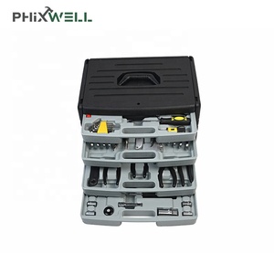 Boîte à outils portable à 4 tiroirs, 99 pièces, personnalisable, en acier au carbone, pour petites pièces, à manivelle, prise en charge par le fabricant - Product Image 5
