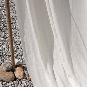 Vente directe usine : Voilages semi-occultants en lin uni, voiles naturels en gaze, voiles de fenêtre en fil de ramie, idéaux pour armoires - Product Image 4