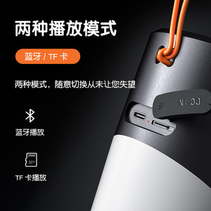 Portable <b>Bluetooth</b> <b>Speaker</b> With <b>Led</b> Light Outdoor Use Rechargeable Battery Tws Support 70X70X152Mm - Product Image 4