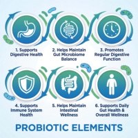 Probiotiques pour adultes OEM, santé digestive, naturels, unisexes, 90 comprimés