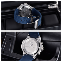 Montres chronographes pour homme PAGANI DESIGN PD-YS032, luxe, or rose, bracelet en caoutchouc, étanches 10 ATM, montres à quartz tendance pour homme