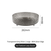 Boîte de rangement cosmétique simple en plastique écologique à texture glacée, rotative à 360°, pour bijoux, parfums et organisation quotidienne sur coiffeuse
