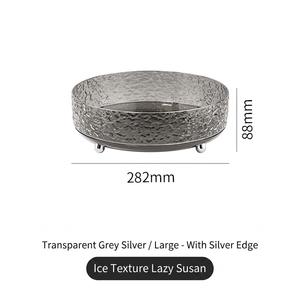 Boîte de rangement cosmétique en plastique écologique rotative <span class=keywords><strong>à</strong></span> 360° <span class=keywords><strong>à</strong></span> texture glacée pour bijoux, soins de la peau, parfums et organisation quotidienne de la coiffeuse - Product Image 6