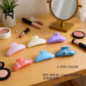 Fermacapelli a Forma di Conchiglia Colorata, 2 Pezzi per Colore, 600 Pezzi in Scatola, Accessorio per Capelli - Product Image 3