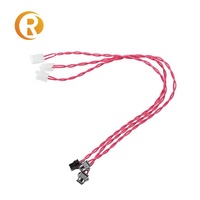Rakitan kabel kustom colokan kawat listrik, konektor wanita untuk elektronik 2/3/4/1.0 Pin 2.54mm-5/6mm