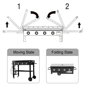 <span class=keywords><strong>Barbecue</strong></span> Propane Gas Grill Station de cuisson Grille de cuisson à <span class=keywords><strong>gaz</strong></span> extérieure pour la cuisine de voyage de fête - Product Image 5