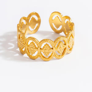 Fashion <b>Rings</b> 18k Gold Color Geometric Open Design Unisex Jewelry Gift - Product Image 5