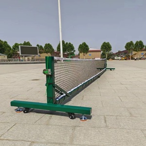 Custom professionale da competizione in polietilene resistente zincato tubo in lega di alluminio comodo ruote Pickleball netto - Product Image 6