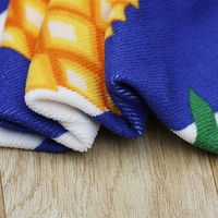 Nouvelle Grande Serviette de Plage Circulaire en Microfibre pour l'Été, Serviettes de Plage Rondes Personnalisées Imprimées Ananas avec Pompons