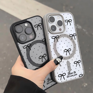Funda magnética esmerilada con lazo de lunares de pantalla completa para iPhone 17 Pro Max, para iPhone 16/15, estilo INS 14 resistente a caídas - Product Image 4
