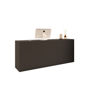 Mostrador Comercial de Madera Personalizado para Celebridades de Internet - Diseño Moderno Minimalista para Oficina, <span class=keywords><strong>Restaurante</strong></span>, Tienda, Recepción - Product Image 5