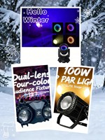STSLITE en promotion : Projecteur à panneau 150W, Projecteur d'ambiance à double lentille quatre couleurs IP65 et Projecteur PAR COB étanche 100W RGBWA+UV