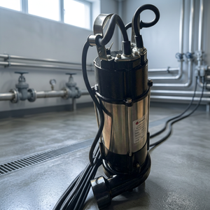 Bomba Sumergible Eléctrica de Alta Presión SS SAMSON V20-7-1.1 de 1.1HP para Aguas Residuales y Desechos con Salida de 10m - Product Image 1