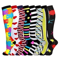 Chaussettes de compression montantes pour infirmières, hommes et femmes, 8 PAIRES, soutien gradué, pour athlétisme, course à pied et soins infirmiers, en stock