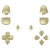 Boutons complets en or champagne métallisé pour manette PS5 (D-pad, R1, L1, R2, L2, Triggers, Share, Options, Face Button) pour modèles BDM-030/040/050