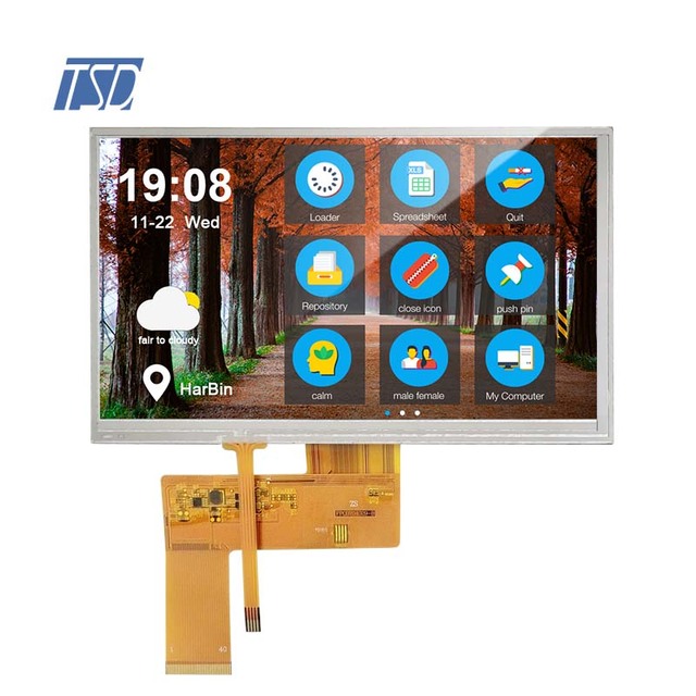 TSD 7'' 7 Inch 800x480 Resolution RGB Interface 12H TN TFT LCD Display With Resistive Touch Panel RTP