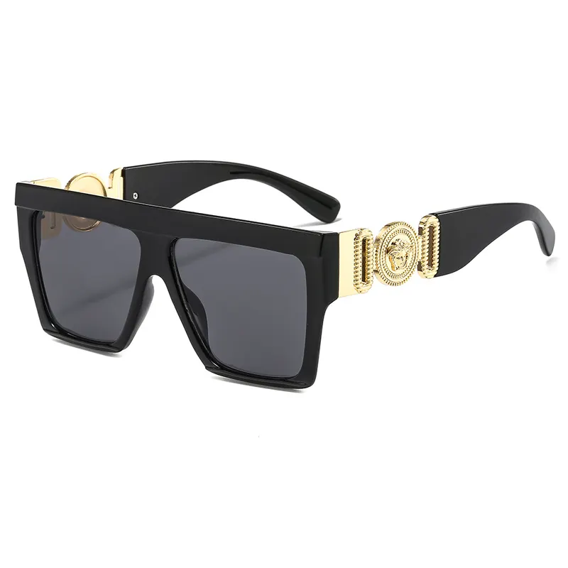 New Luxury big plastic square frame fashion Black women men Sunglasses sun glasses 2022