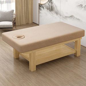 Cama facial Salón de belleza Marco de madera para mesa de masaje corporal Cama de pestañas faciales - Product Image 1