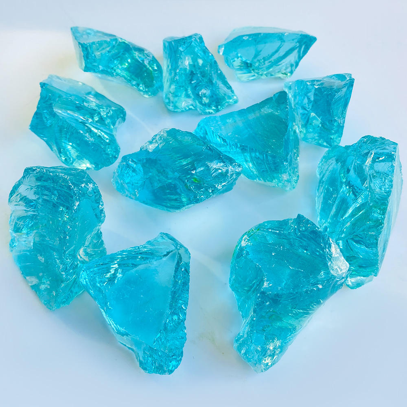 Garden Decorative Slag Glass Rocks