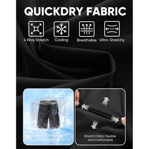 Pantalones cortos deportivos FOXA para hombre, de 7 pulgadas, con cordón, de secado rápido, con bolsillos con cremallera para entrenamiento en el gimnasio - Product Image 5
