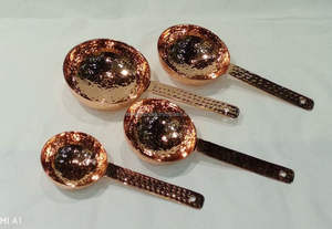 Cucharas medidoras de metal chapado en cobre de alta calidad con diseño de moda Forma personalizada de acero inoxidable para utensilios de cocina - Product Image 2
