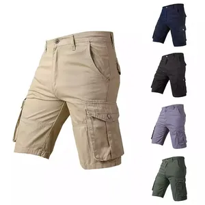 الجملة القطن الصيف متعددة جيوب قصيرة تجريب السراويل عارضة 6 جيب البضائع السراويل للرجال