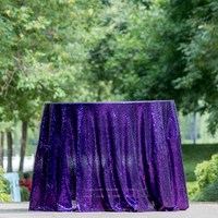 Nappe violette à vendre nappe à paillettes nouveau Design nappe à paillettes de table ronde