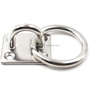 Plaque <span class=keywords><strong>de</strong></span> fixation <span class=keywords><strong>d</strong></span>'ancrage marine 5/16" (8 mm) en acier inoxydable 304 avec anneau, idéale pour l'ancrage et la quille - Product Image 4