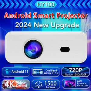HY100 PK L012Q Full Hd 1080P видео проектор светодиодный ЖК-дисплей Smart Android 11 мобильный телефон проектор мини домашний кинотеатр Proyector 4k - Product Image 3