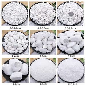 Ciottoli naturali in marmo bianco giardino paesaggio pavimentato in Terrazzo ghiaia <span class=keywords><strong>a</strong></span> <span class=keywords><strong>secco</strong></span> paesaggio pietra Premium ciottoli e ciottoli - Product Image 5