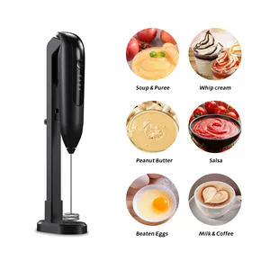 Nuevas Ideas de productos 2023, máquina mezcladora de pasteles con carga USB eléctrica, Espumador de leche, batidor de huevos, mezclador de bebidas para café capuchino