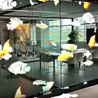 Transparent Led Film Écran Adhésif Flexible Doux Pcb Conseil Pvc En Plastique Clair Affichage Vidéo