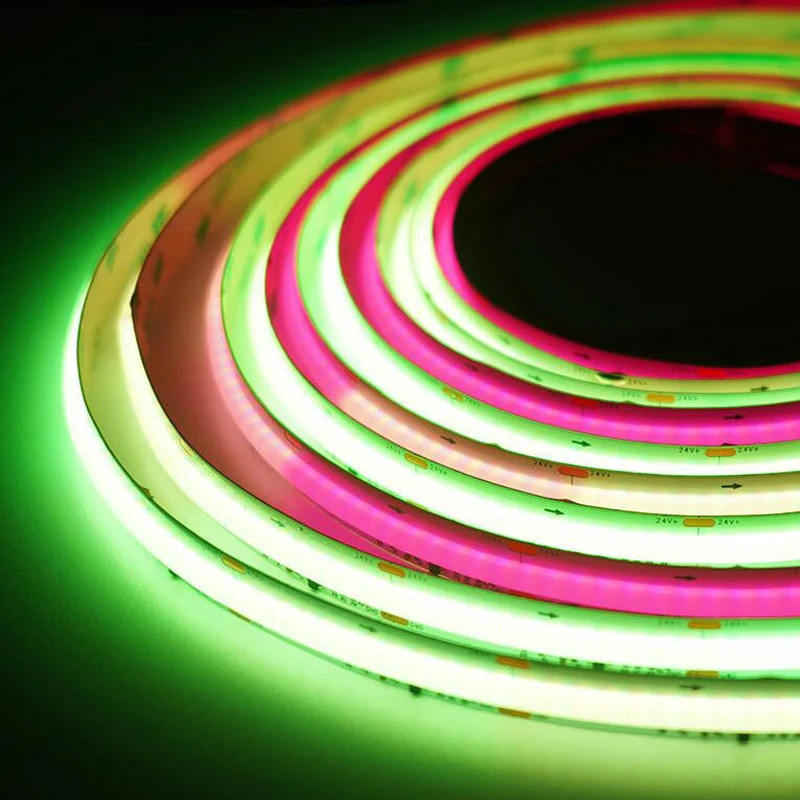 FCOB SPI RGBW IC LED Strip Light 784LEDs/m WS2814 Addressable Dream Color 10mm DC 24V Pixel Flexible RGBIC COB LED Tape Light