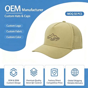 Venta Directa de Fábrica, Gorra Deportiva Estructurada de 6 Paneles de Secado Rápido, Logotipo Bordado Personalizado, Gorra de Golf Verde para Hombre, Estilo Snapback, para Senderismo al Aire Libre - Product Image 1
