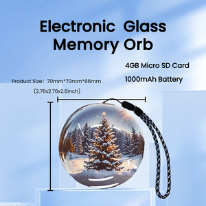 Boule de mémoire rechargeable 4 Go avec écran LCD, boule vidéo magique 3D électronique en cristal pour cadeau - Product Image 4
