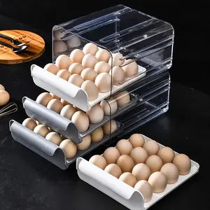 引き出し卵ボックス透明キッチン家庭用冷蔵庫新鮮な卵収納ボックス