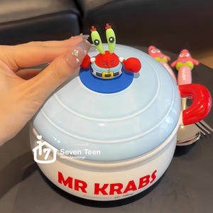 Ciotola di spaghetti istantanei con manico in ceramica, grande capacità <span class=keywords><strong>SpongeBob</strong></span> - Product Image 3