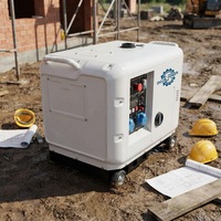 Generadores Diésel Súper Silenciosos de 5/8/10/12/15/18/20KW, Generador de Electricidad Diésel de 4 Tiempos para Emergencias en el Hogar
