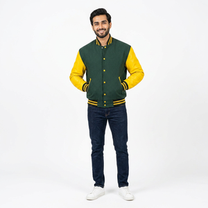 Nouvelle Arrivée 2026 – Blouson de Baseball Universitaire Lettermen en Tissu Durable, Faible MOQ, Personnalisable pour Hommes – Meilleures Ventes - Product Image 1