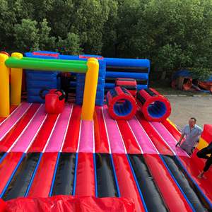 Château gonflable sur mesure QIQU pour <span class=keywords><strong>parc</strong></span> à thème, mur d'escalade robuste et emboîtable pour centre de divertissement familial (FEC), certifié usine - Product Image 5