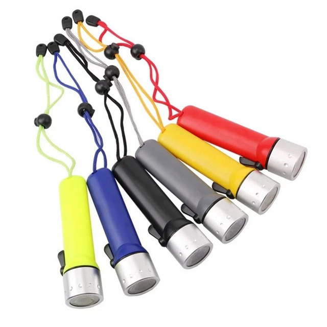 Led Diving Flashlight Strong Light Underwater Illumination Outdoor Emergency Waterproof