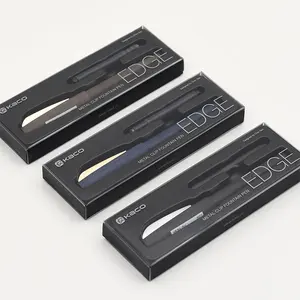 Kaco Rand Vulpen, fine Nib Met 2 Grote Capaciteit Zwarte Inktcartridges In Gift Box Set (Mat Zwart/Zilver Cl